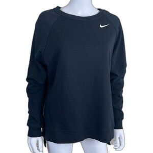 Nike Dri-Fit Women's Size S Black Crewneck Pullover Tunic Sweatshirt Athleisure